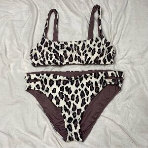 Time and Tru Reversible Leopard Bikini